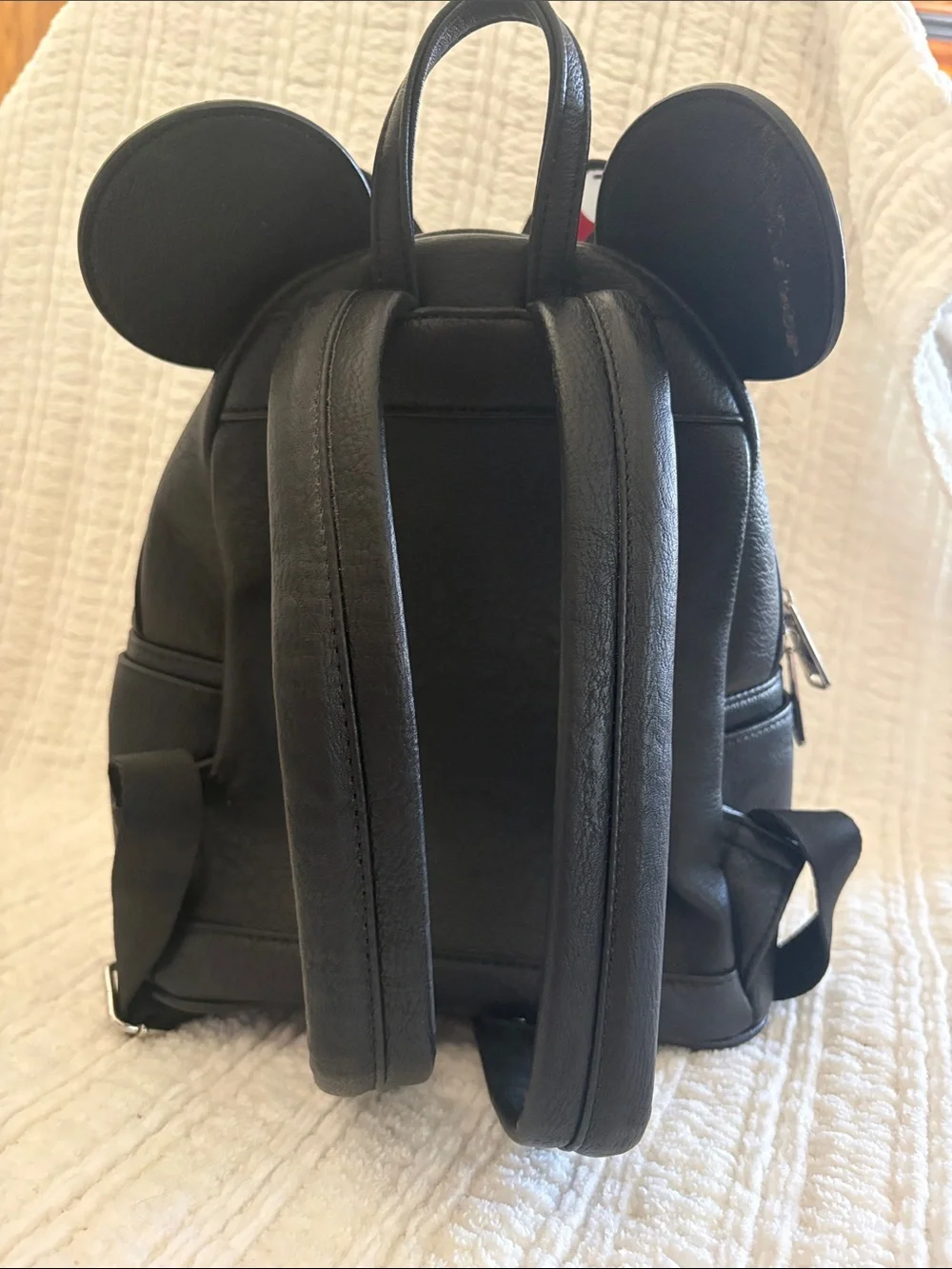 Loungefly Minnie Mouse Black Mini Backpack with Red Polka Dot Bow Ears